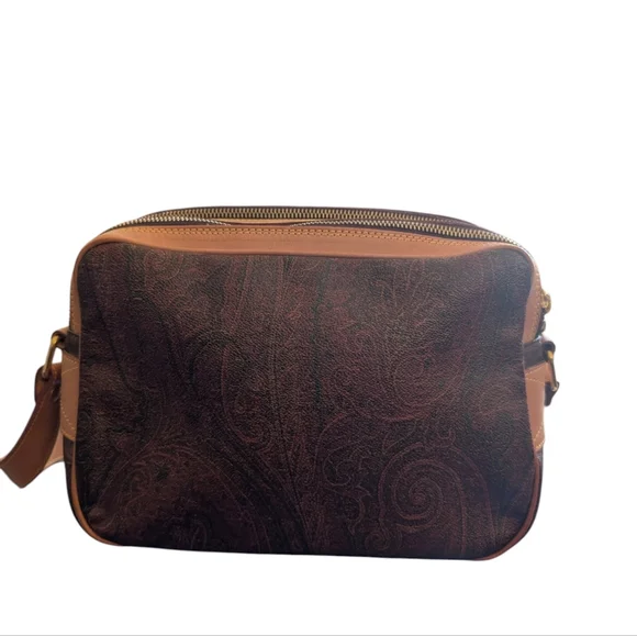 ‼️Sold‼️Etro Brown Leather-Trim Crossbody Bag - Picture 3 of 3